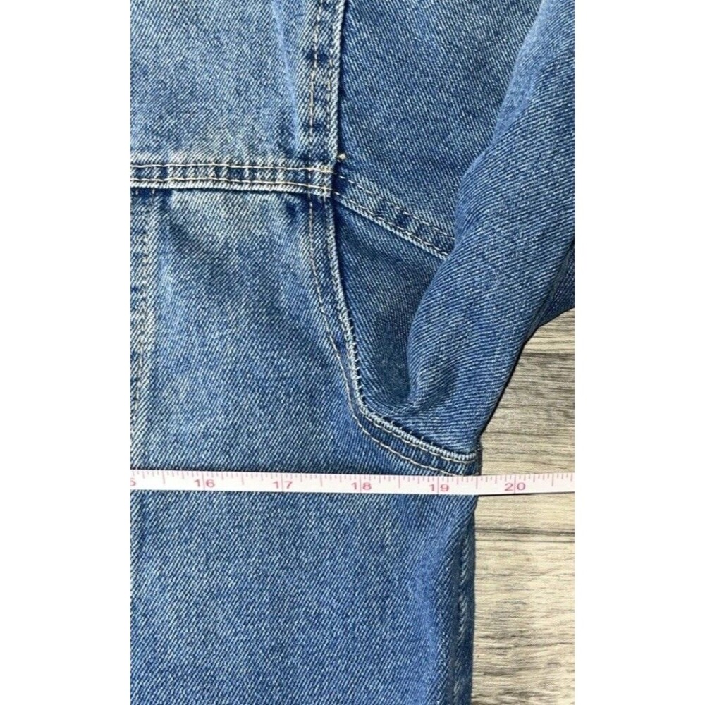 Vintage Distressed Roebuck and  Jean Jacket Blue Denim Sz M Button Up Women’s - Picture 6 of 8